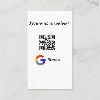 Google review business logo Scan QR review Business Card