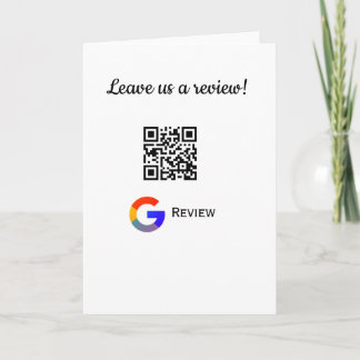 Google review business logo Scan QR review Card