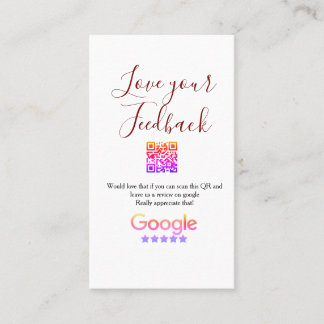Google review business logo Scan QR review Card