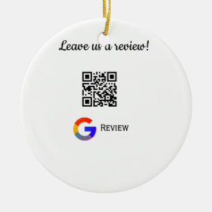 Google review business logo Scan QR review Ceramic Tree Decoration