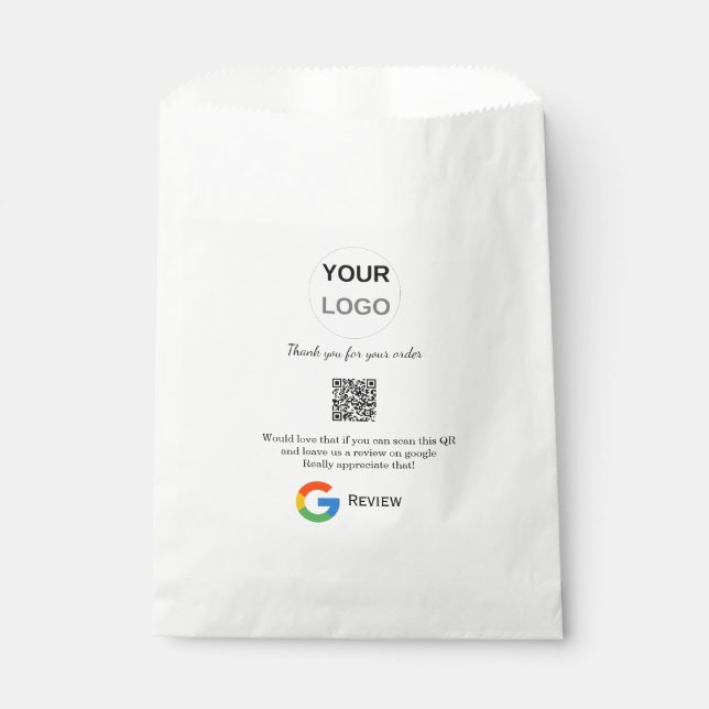 Google review business logo Scan QR review Favour Bags (Front)