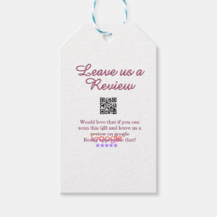 Google review business logo Scan QR review Gift Tags