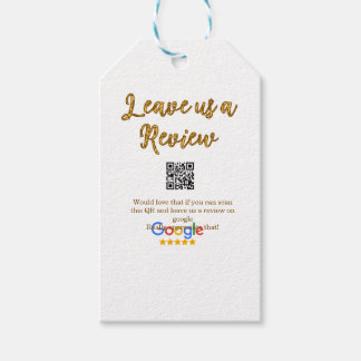 Google review business logo Scan QR review Gift Tags