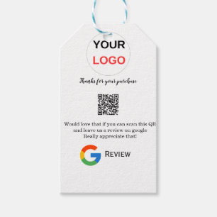 Google review business logo Scan QR review Gift Tags