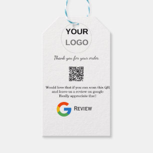Google review business logo Scan QR review Gift Tags