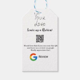 Google review business logo Scan QR review Gift Tags