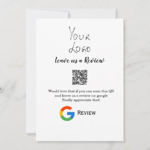 Google review business logo Scan QR review Invitation