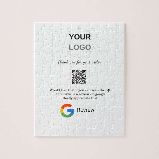 Google review business logo Scan QR review Jigsaw Puzzle (Vertical)