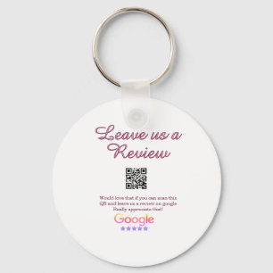 Google review business logo Scan QR review Key Ring