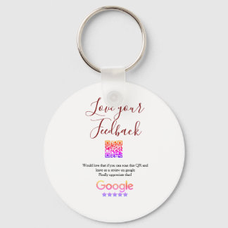 Google review business logo Scan QR review Key Ring