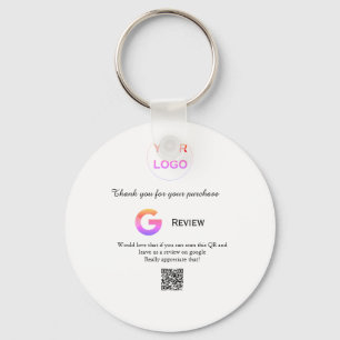 Google review business logo Scan QR review Key Ring