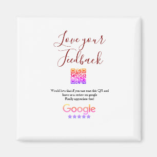 Google review business logo Scan QR review Magnet