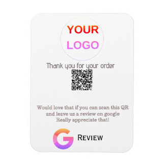 Google review business logo Scan QR review Magnet