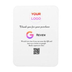 Google review business logo Scan QR review Magnet