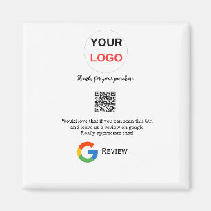 Google review business logo Scan QR review Magnet