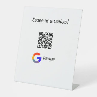 Google review business logo Scan QR review Pedestal Sign