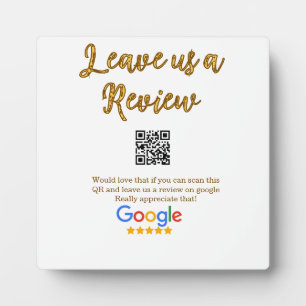 Google review business logo Scan QR review Plaque