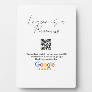 Google review business logo Scan QR review Plaque