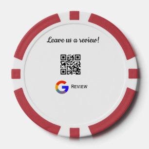 Google review business logo Scan QR review Poker Chips