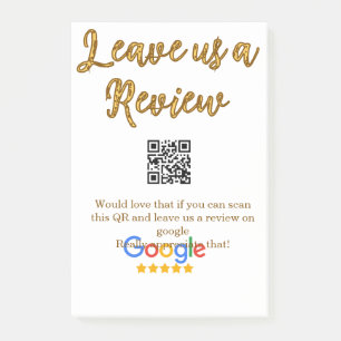 Google review business logo Scan QR review Post-it Notes