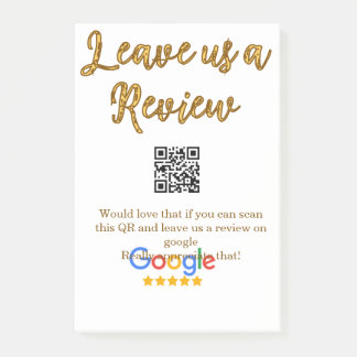 Google review business logo Scan QR review Post-it Notes