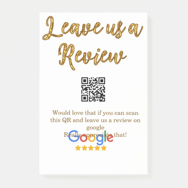 Google review business logo Scan QR review Post-it Notes (Front)