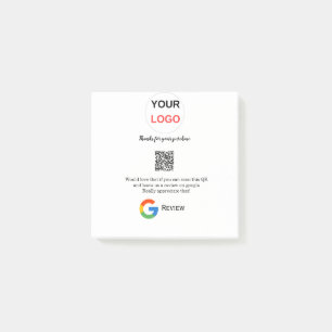 Google review business logo Scan QR review Post-it Notes