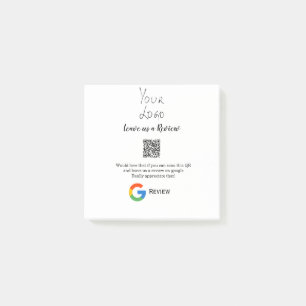 Google review business logo Scan QR review Post-it Notes