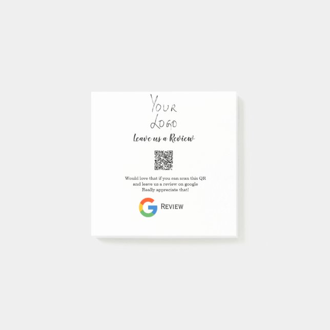 Google review business logo Scan QR review Post-it Notes (Front)