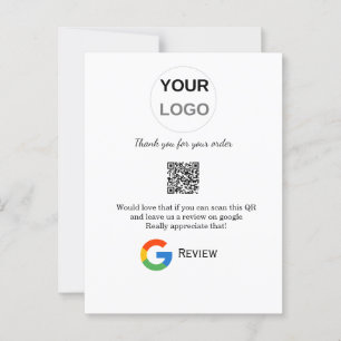 Google review business logo Scan QR review Postcard