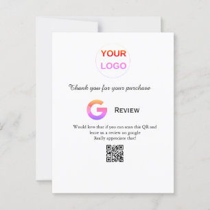 Google review business logo Scan QR review Postcard
