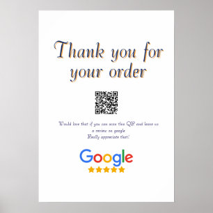 Google review business logo Scan QR review Poster