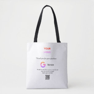 Google review business logo Scan QR review Tote Bag