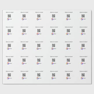 Google review business logo Scan QR review Wrapping Paper