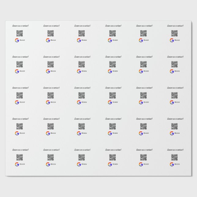 Google review business logo Scan QR review Wrapping Paper (Flat)