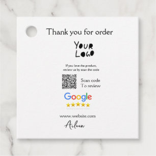 Google review business logo website scan QR code Favour Tags