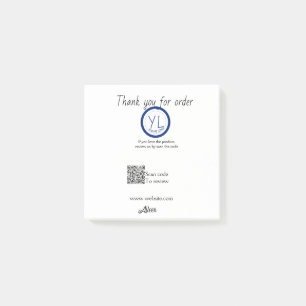 Google review business logo website scan QR code Post-it Notes