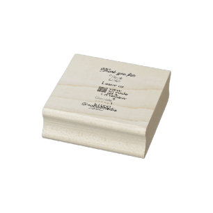 Google review business logo website scan QR code Rubber Stamp