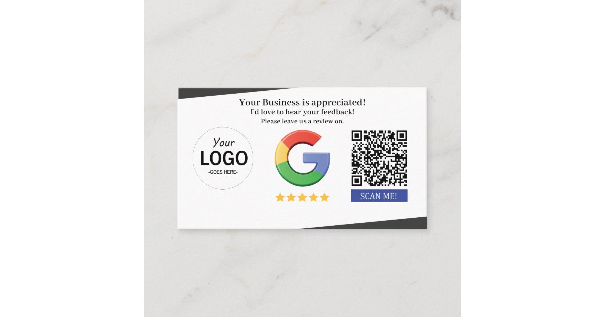 Google Review Card Zazzle