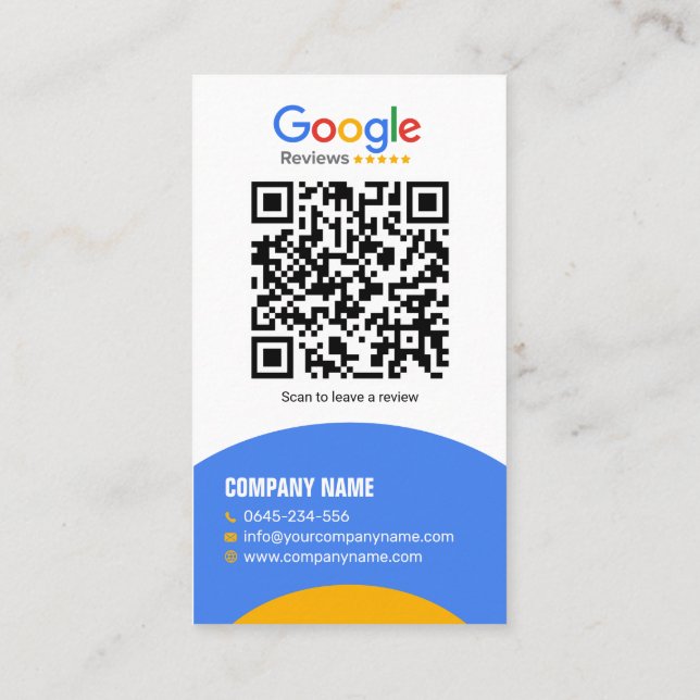 Google Review Card For any businesses (Back)