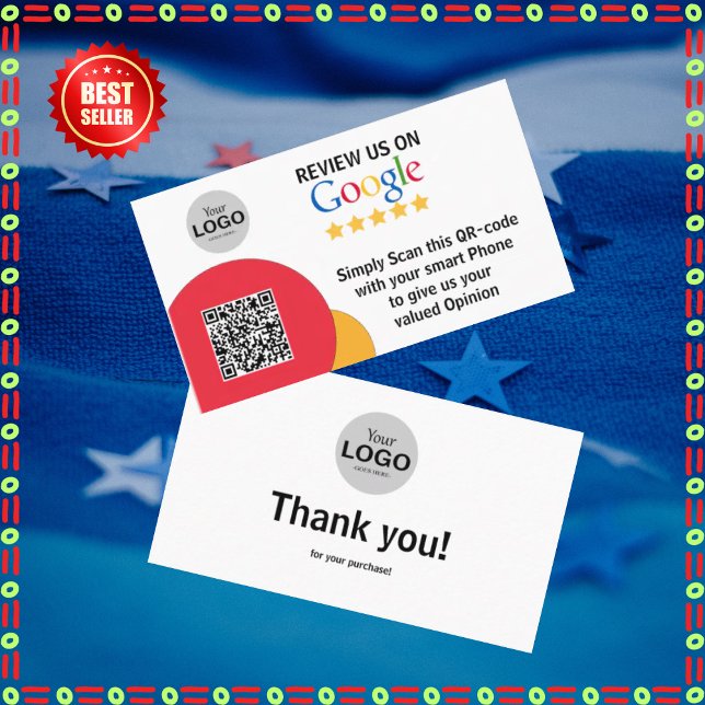 Google Review Card w/ QR Code Link Template (Creator Uploaded)
