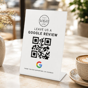Google Review Logo Tabletop Display Pedestal Sign