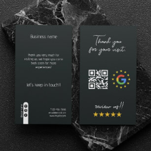 Google Review My Business Social Media Qr Code Business Card