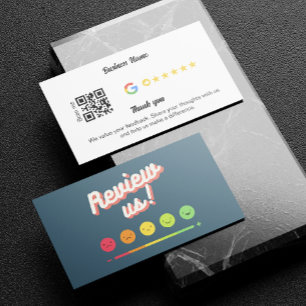 Google Review My Business Thank You Qr Code Card