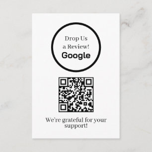 Google Review QR   Business Feedback Link Enclosure Card