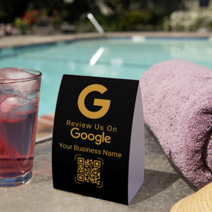 Google Review QR Code Black Gold