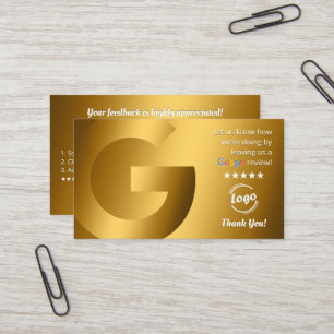 Google Review QR code Business Card