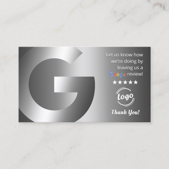 Google Review QR code Business Card (Front)
