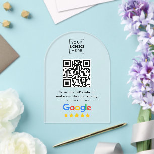 Google Review QR Code Business Review Acrylic Invitations