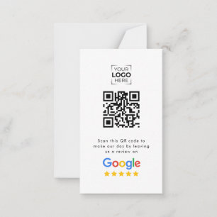 Google Review QR Code Business Review  Card